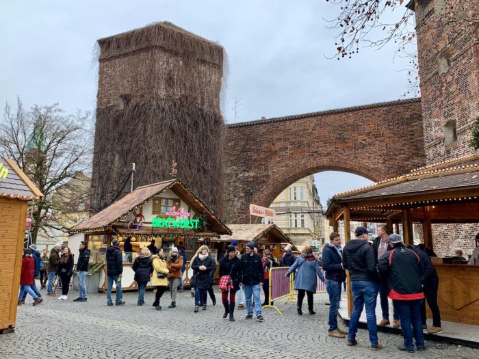 Old meets new at a Munich Christmas Market